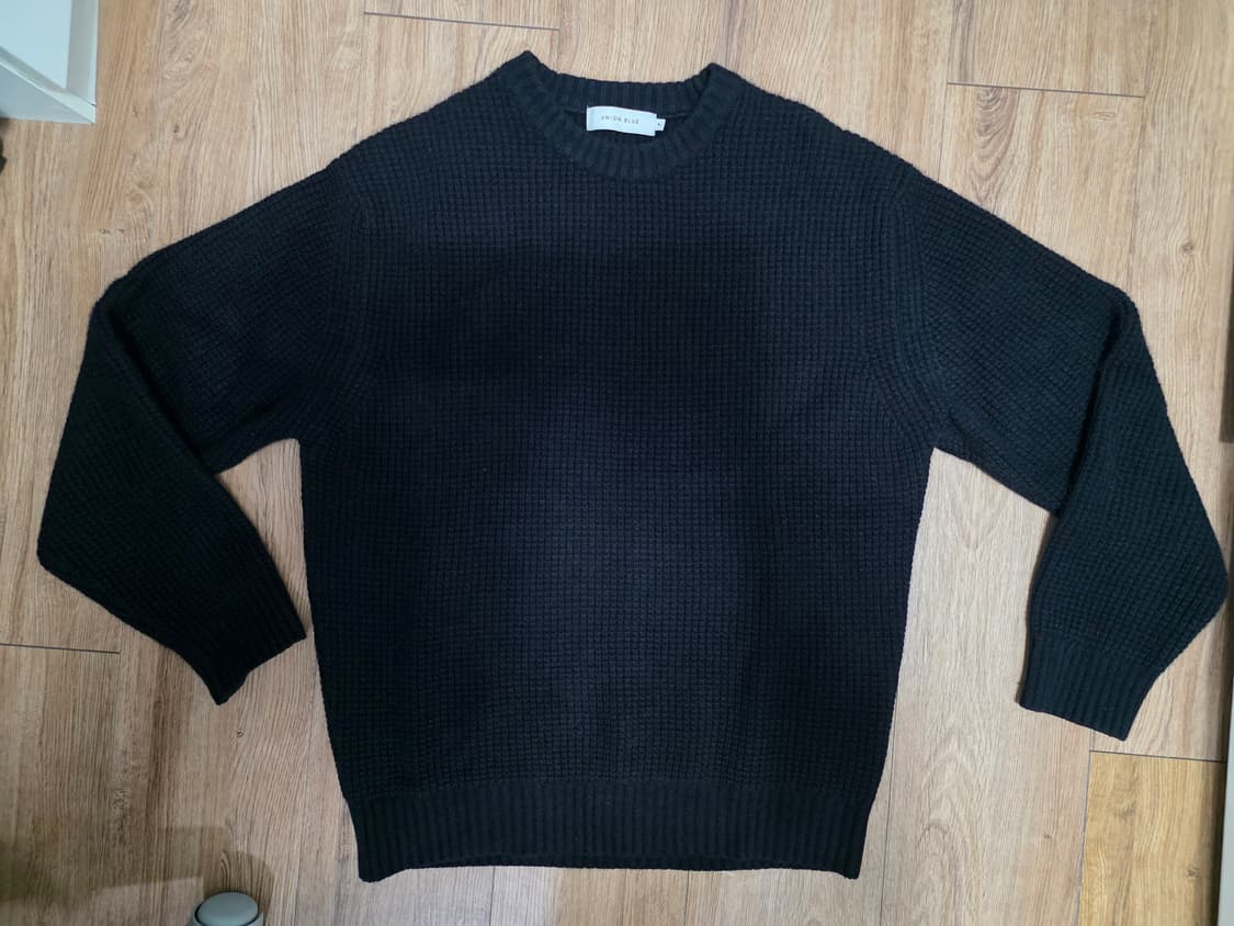 유니온블루 폭스 와플 스웨터 블랙 XL 상품이미지1