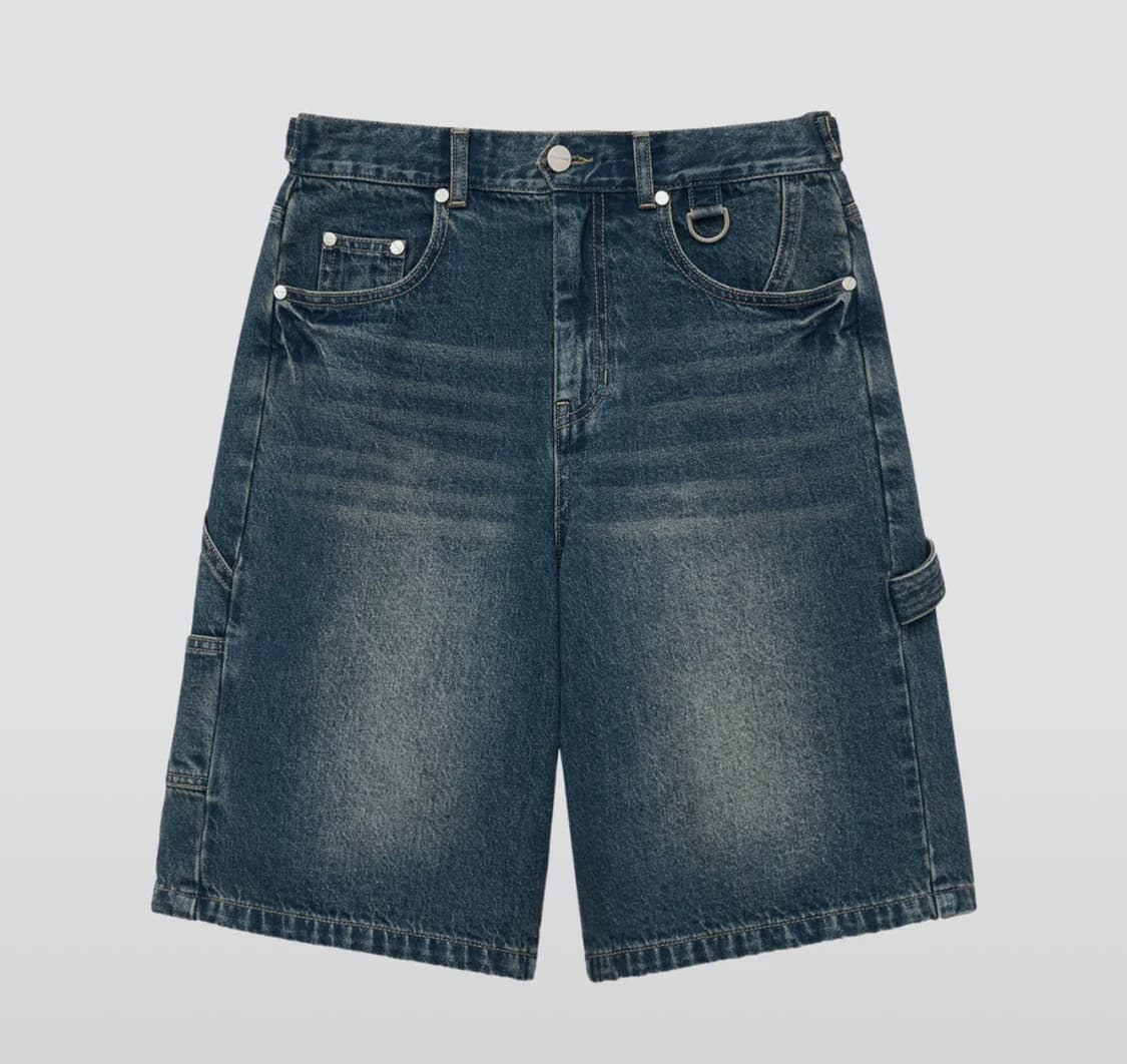 CARPENTER DENIM SHORTS BLUE 상품이미지1