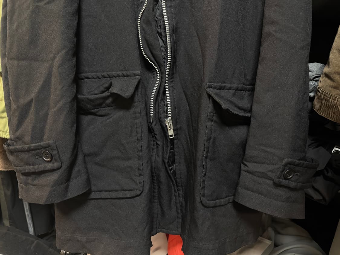 꼼데가르송 블랙 축융 후드 코트 상품이미지3