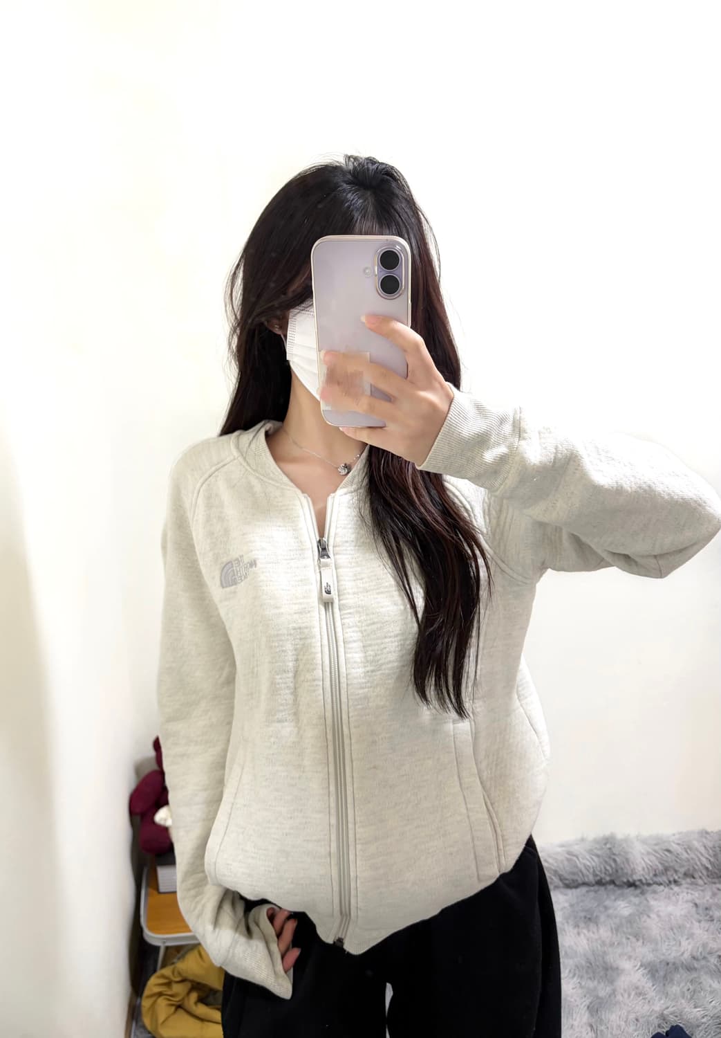 노스페이스 코튼 화이트라벨 아방핏 여성집업(xs) 상품이미지1