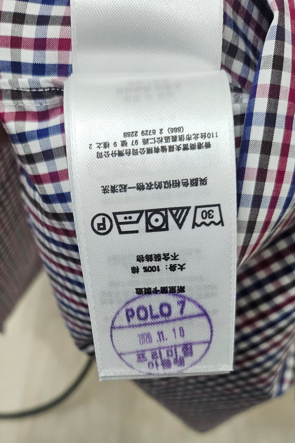 (95~100)M ☆초대장급☆ 랄프로렌폴로 클래식핏 [체크] 남방셔츠 상품이미지5