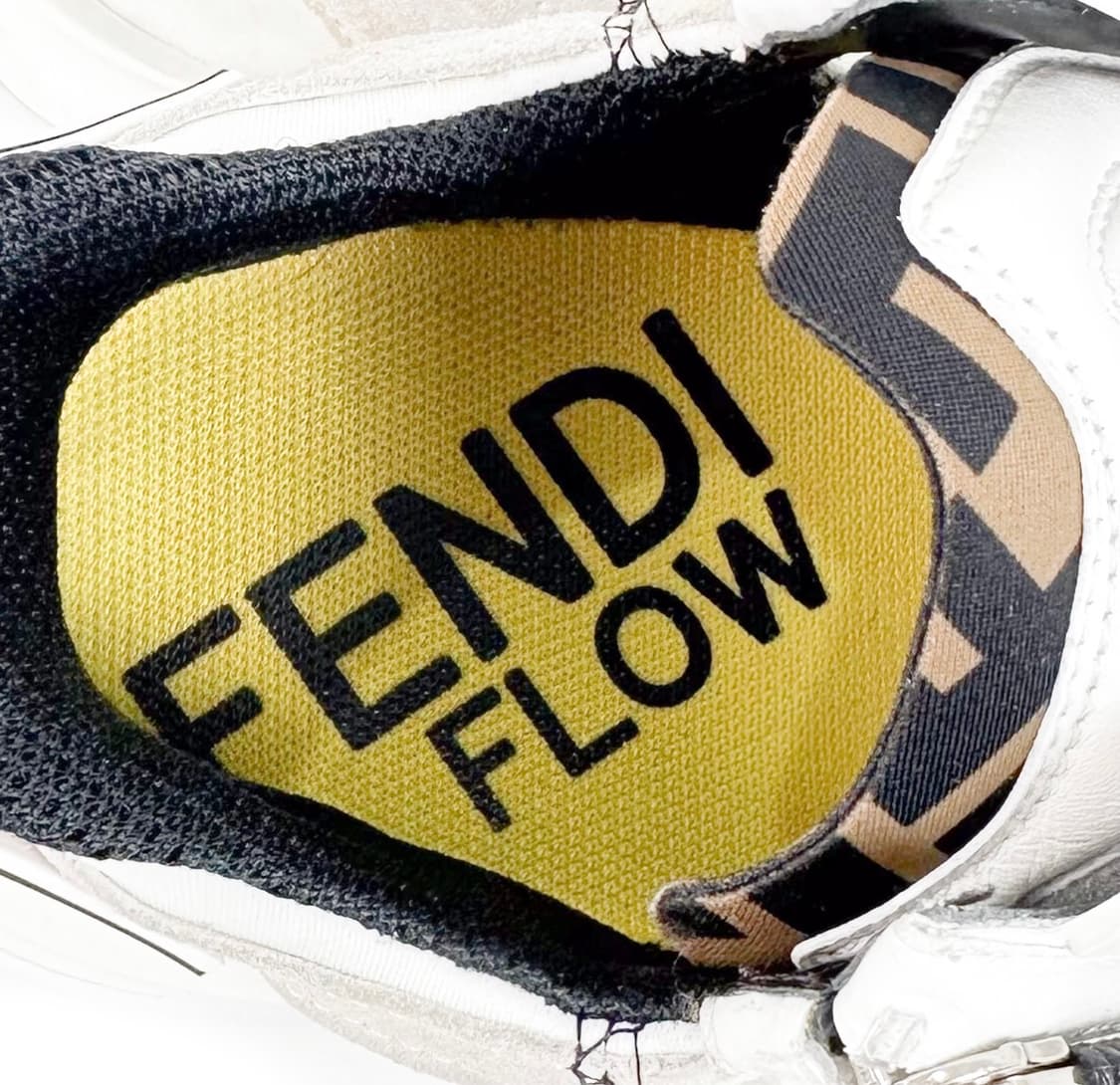 [7] Fendi 펜디 남성 플로우 나일론 로우탑 스니커즈 화이트 상품이미지9