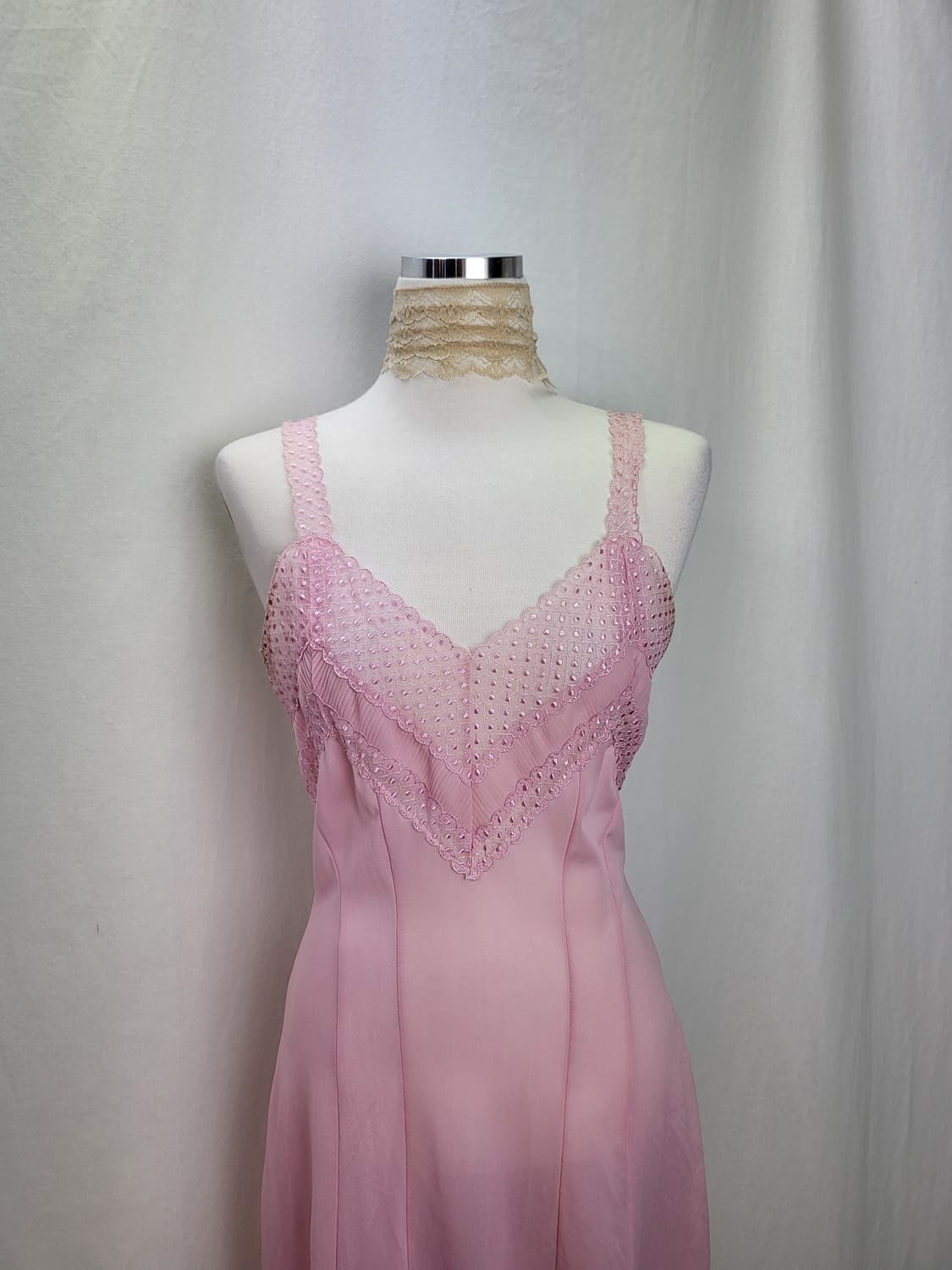 빈티지 밀레니얼 핑크 쉬폰 슬립 드레스 상품이미지1