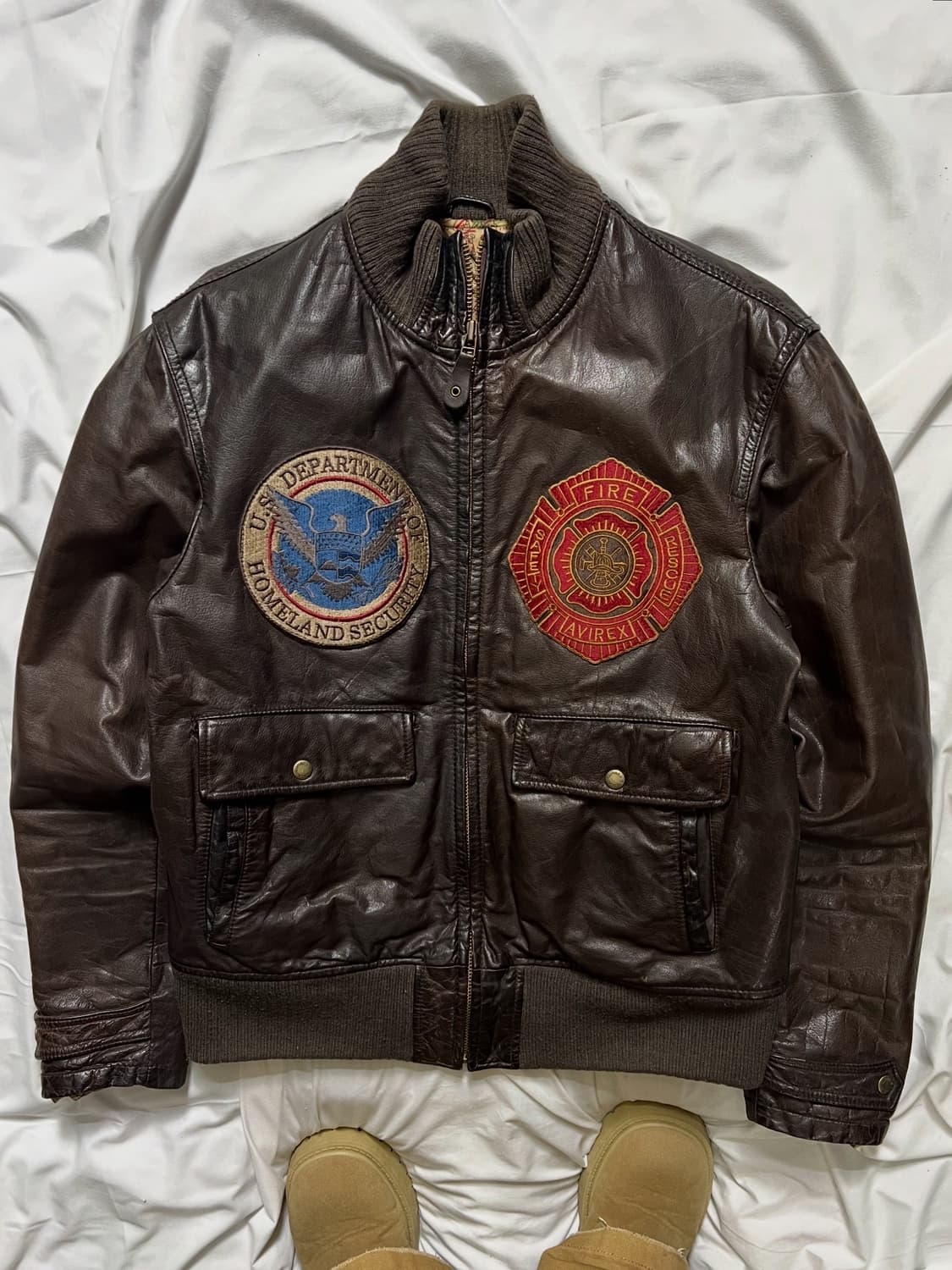 아비렉스 가죽 자켓 상품이미지1