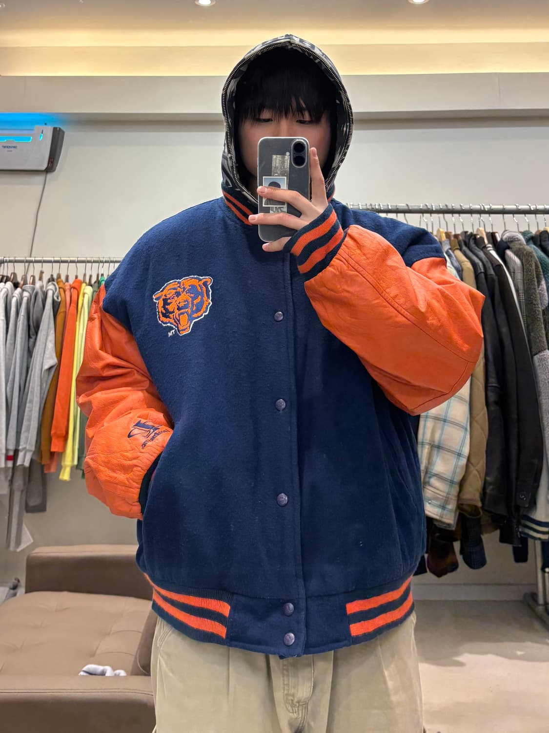 90s 로고어슬레틱 NFL 시카고 베어스 바시티 자켓 상품이미지5