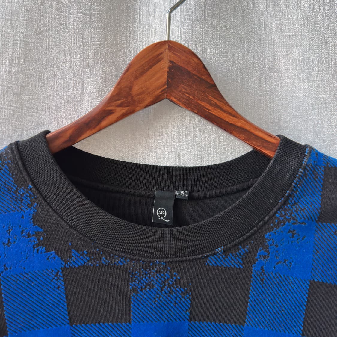 14AW 알렉산더맥퀸 아카이브 오버사이즈 벨벳 체크 맨투맨 (본사 샘플) 상품이미지4