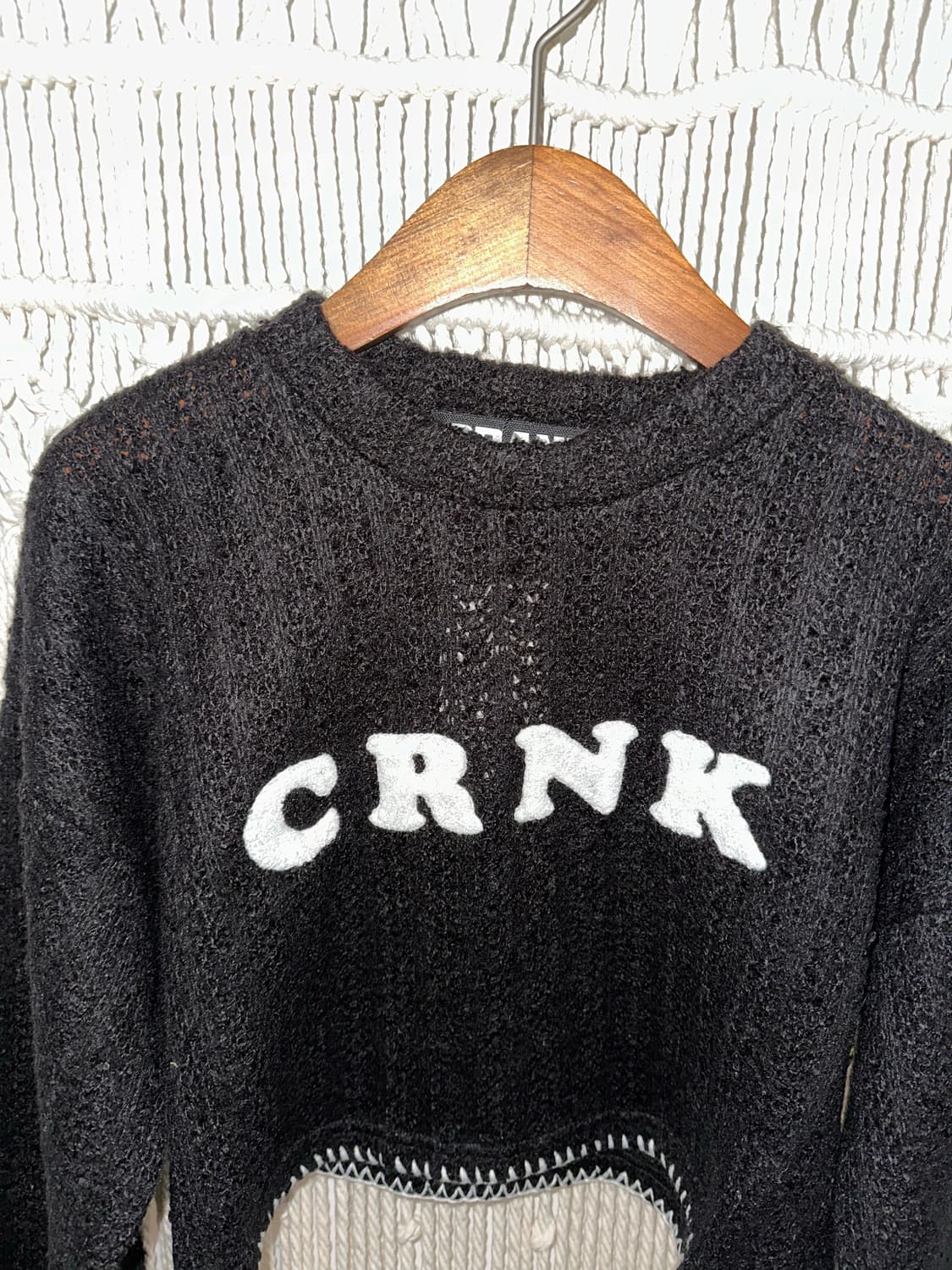 레터링 크롭 니트 탑 상품이미지2