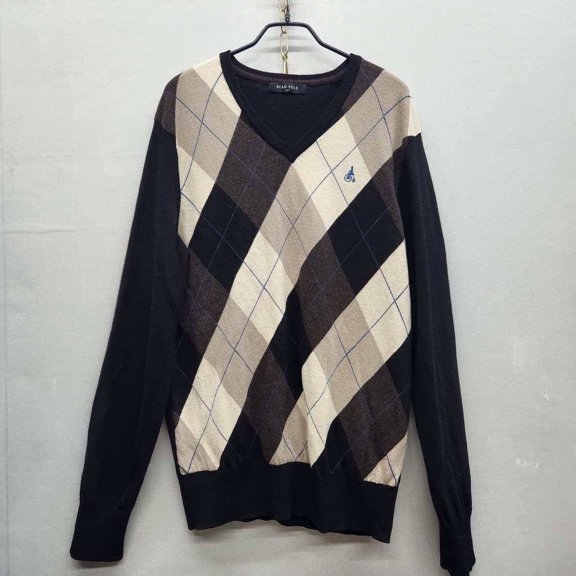 빈폴 아가일 패턴 울 니트 100(L) 상품이미지1