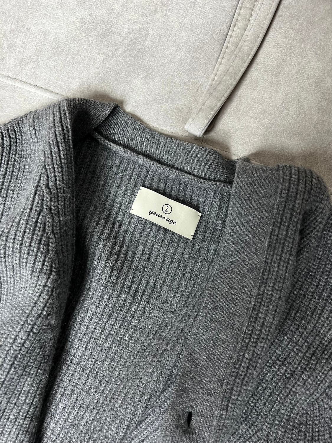 이얼즈어고 로버 울 가디건 멜란지 그레이 상품이미지2