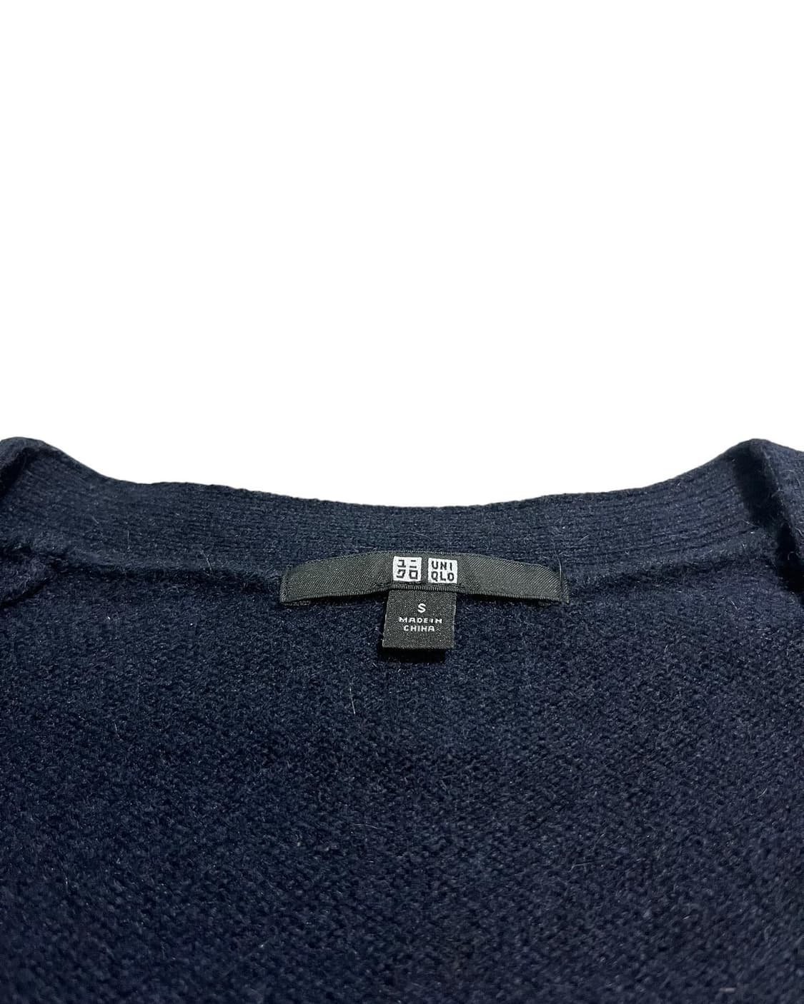 [S] 유니클로 JPN 램스 울 가디건 블랙 상품이미지3