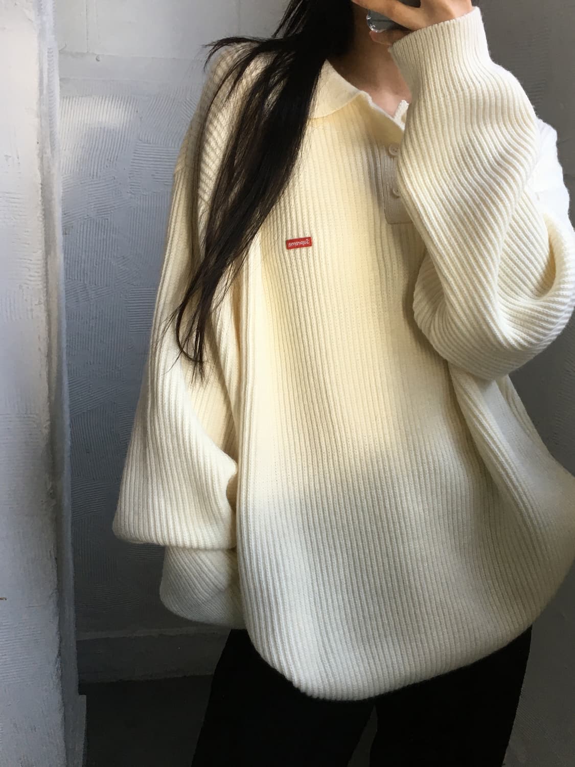 Supreme 슈프림 23FW 스몰 박스 아이보리 스웨터 상품이미지3