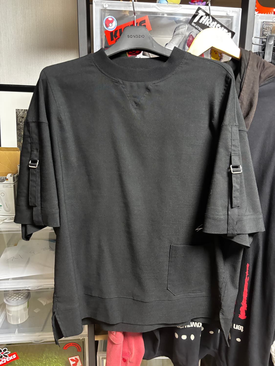 송지오 롤업 우븐티셔츠 사이즈 48 상품이미지1