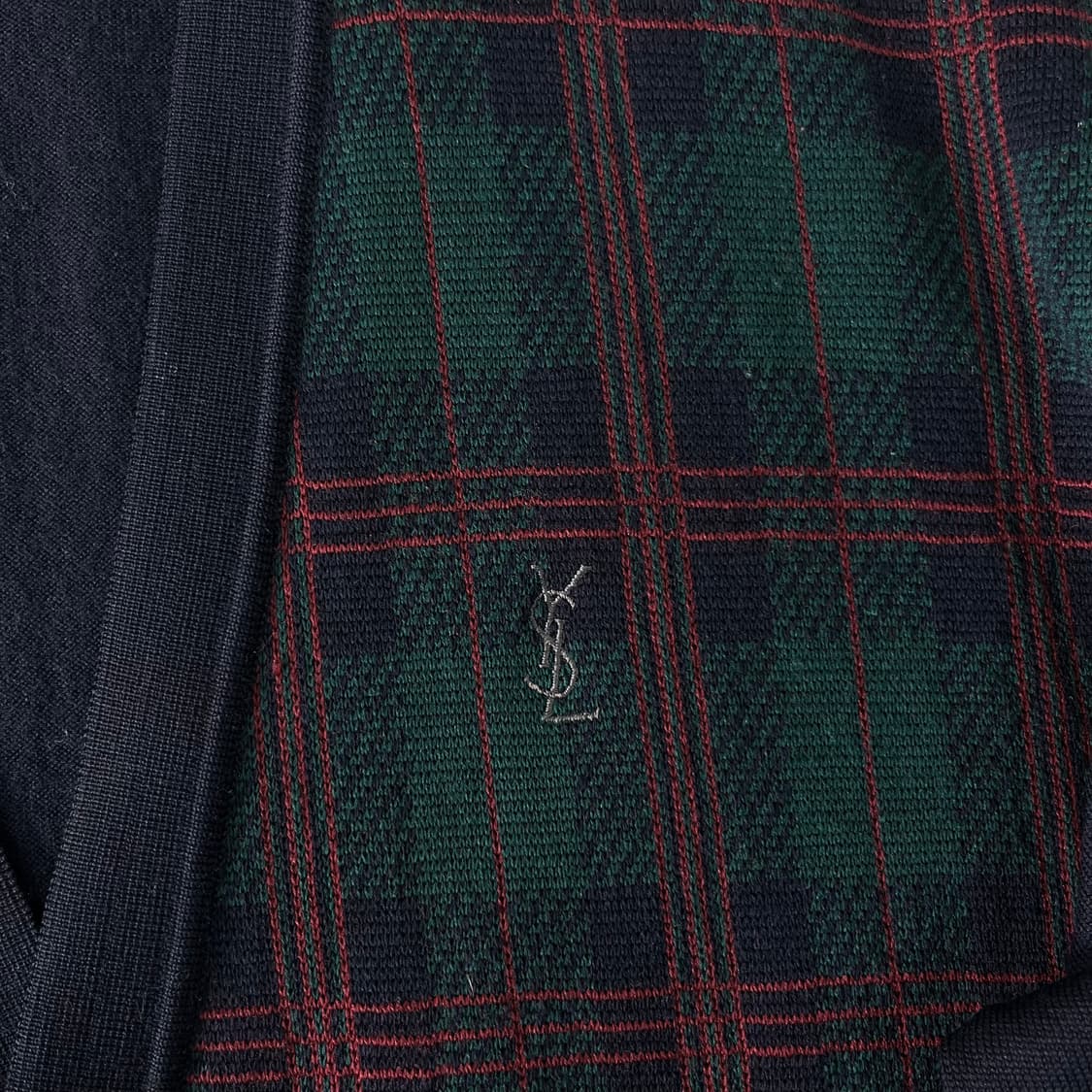 100 입생로랑 93s 아카이브 체크 가디건 상품이미지3