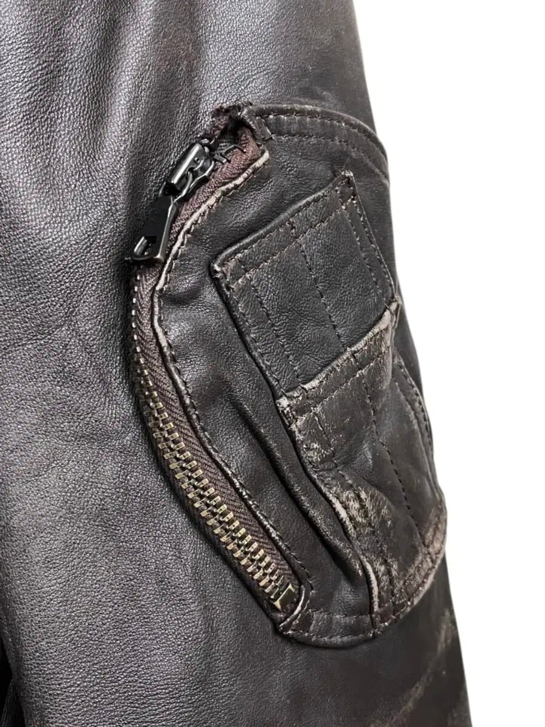 사쥬드크레 항공 라이더 가죽 자켓 상품이미지4