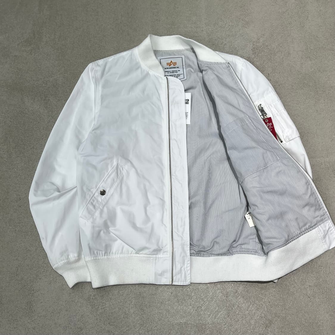 알파인더스트리 화이트 ma-1 점퍼 s10738 상품이미지3