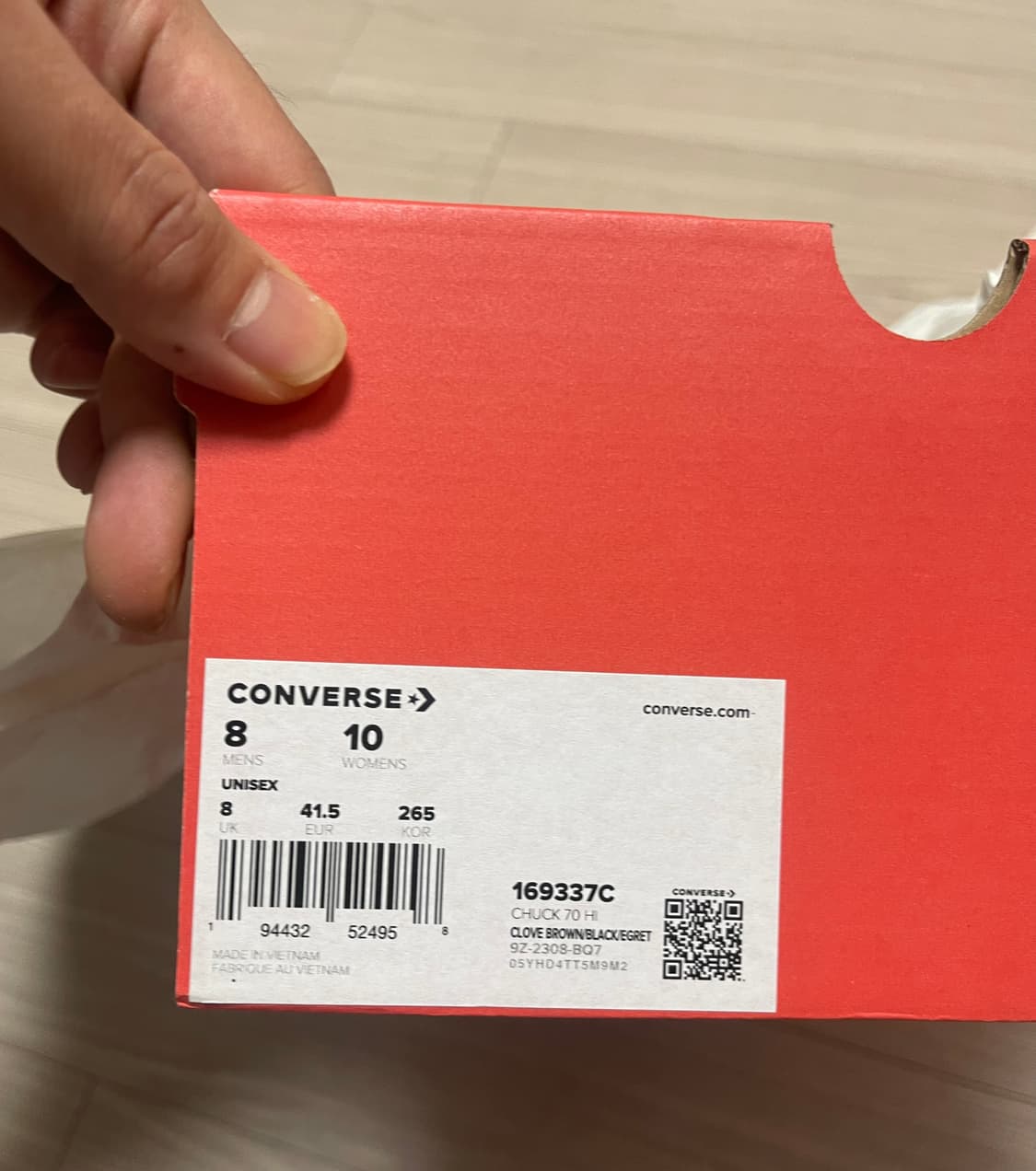 컨버스 척70 클로브 브라운(스웨이드) 265사이즈 새상품 상품이미지2