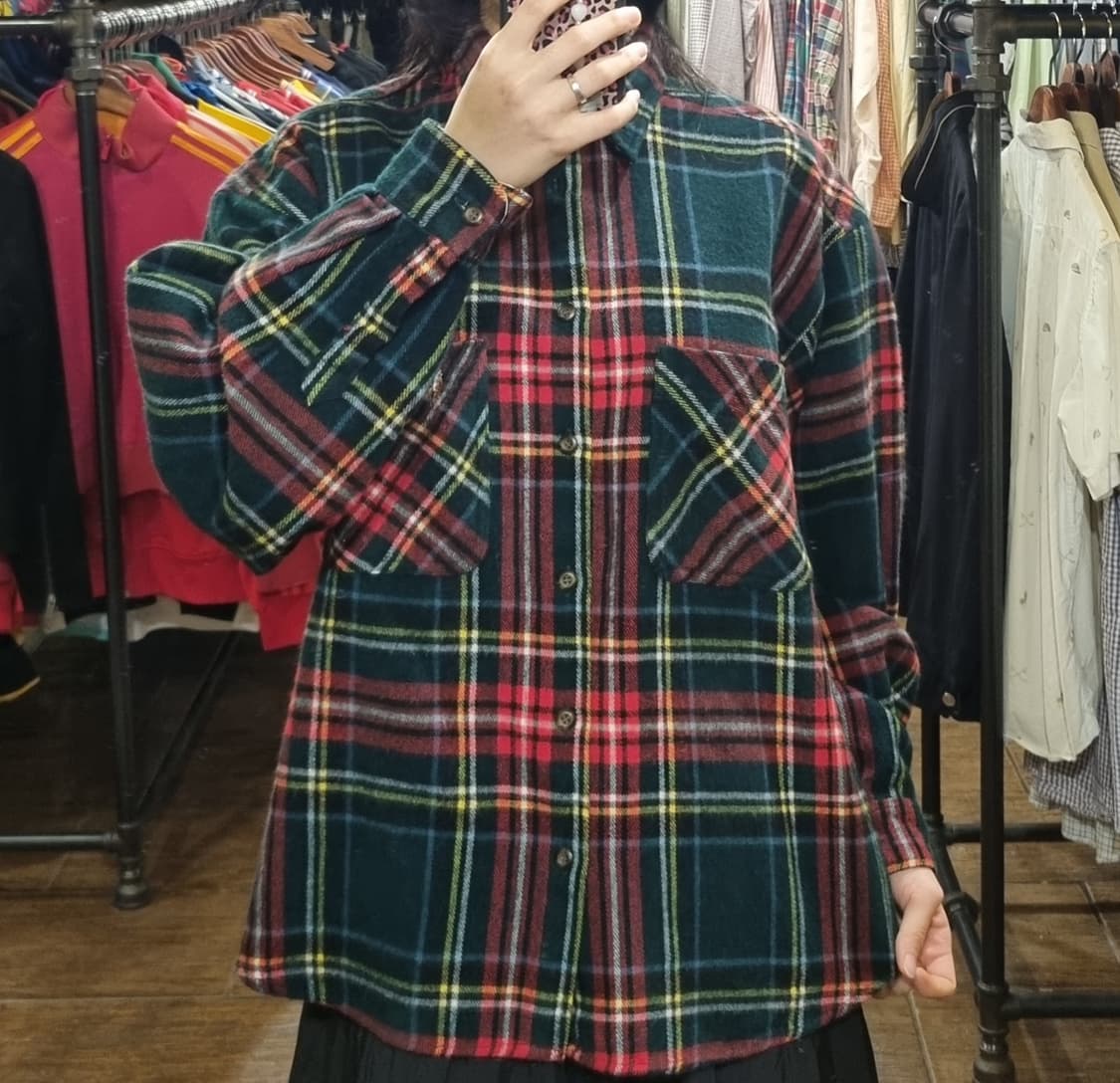 [Hi] polo 폴로 체크 긴팔셔츠 레드 / 그린 상품이미지4