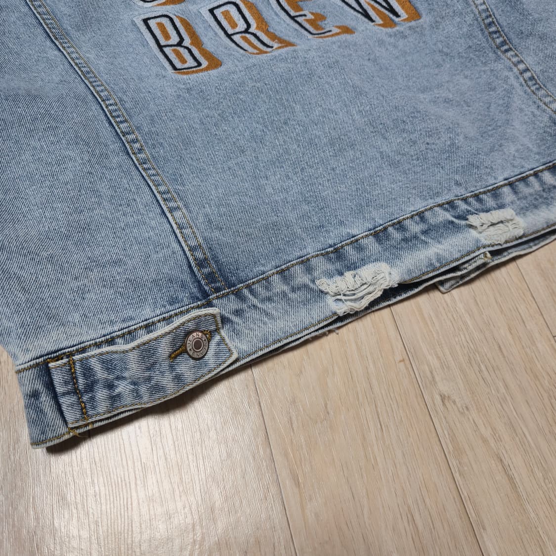 남여공용 오버핏 패치 데님 자켓 상품이미지7