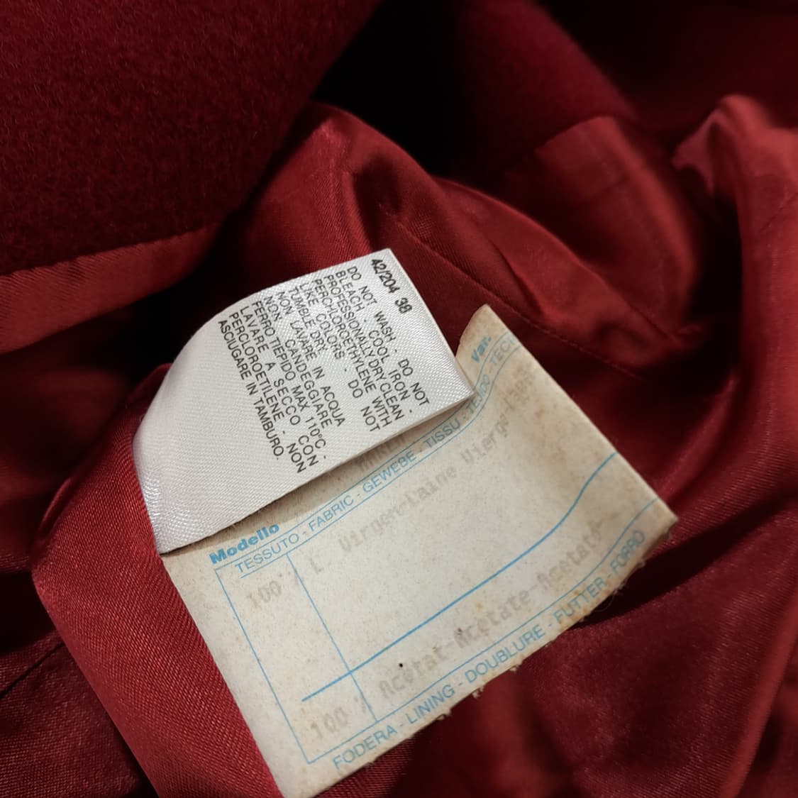 CN959W M 막스마라 레드 울 롱코트 상품이미지9