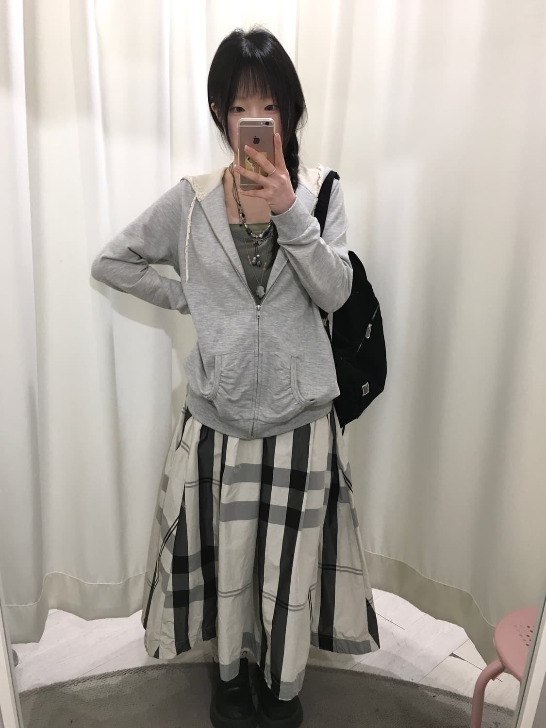 URBAN RESEARCH check skirt 상품이미지3