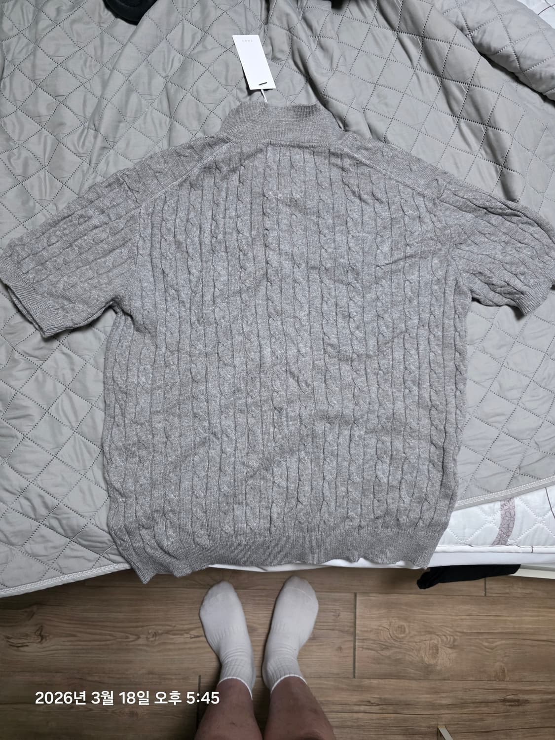 [XL] 데이 케이블 버튼카라 니트 새상품 상품이미지3