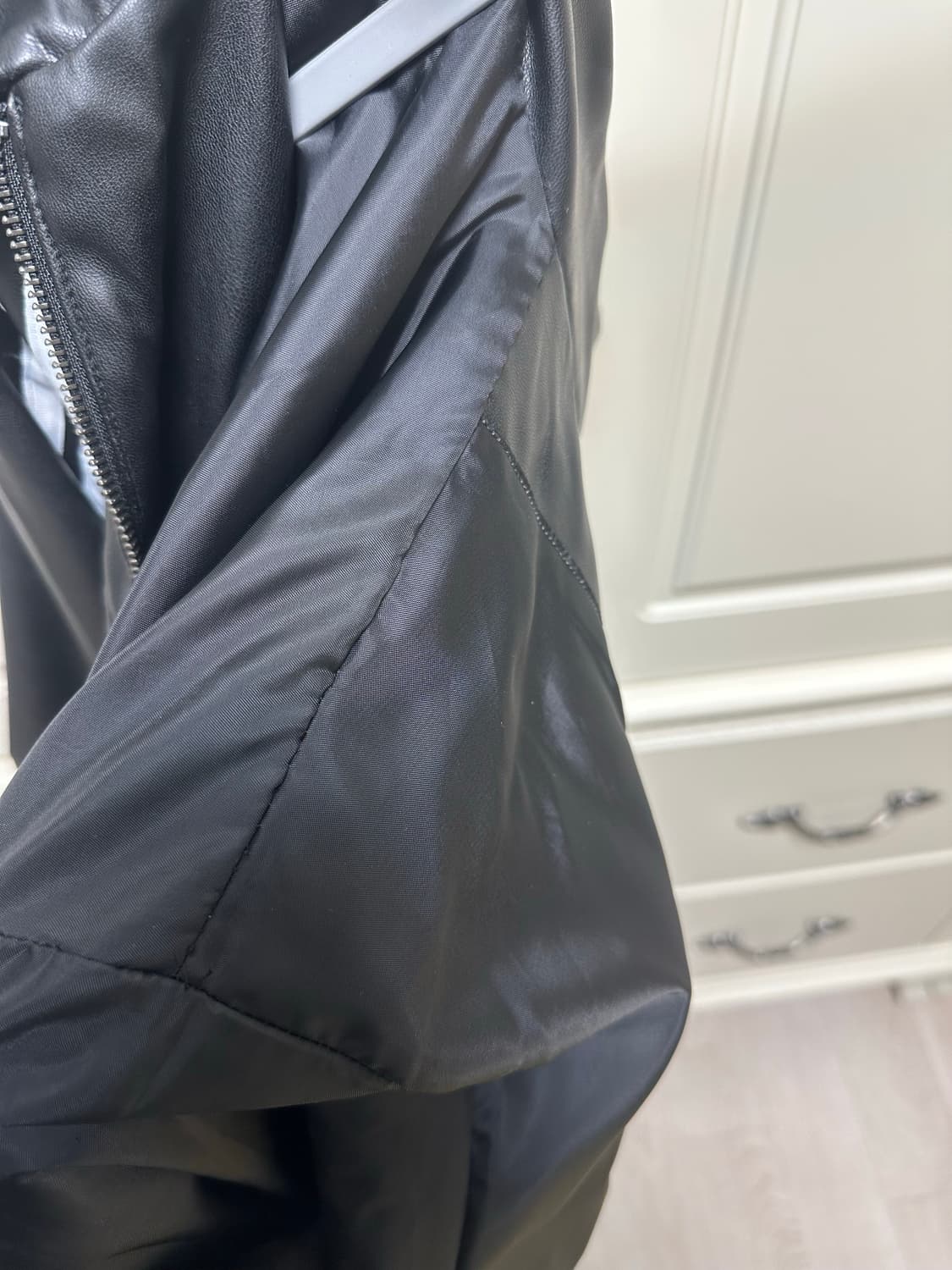 (어깨패드수선됨) S 아디다스 아딜레니움 레더 바이커 자켓 가죽자켓 상품이미지3