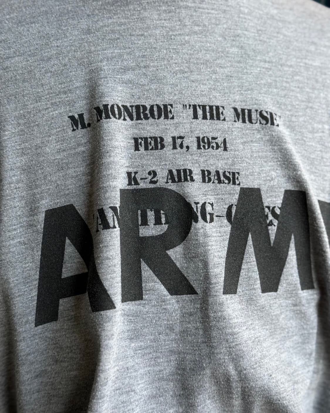 00‘s U.S Army 애니띵고우즈 스텐실 IPFU 티셔츠 L 상품이미지7