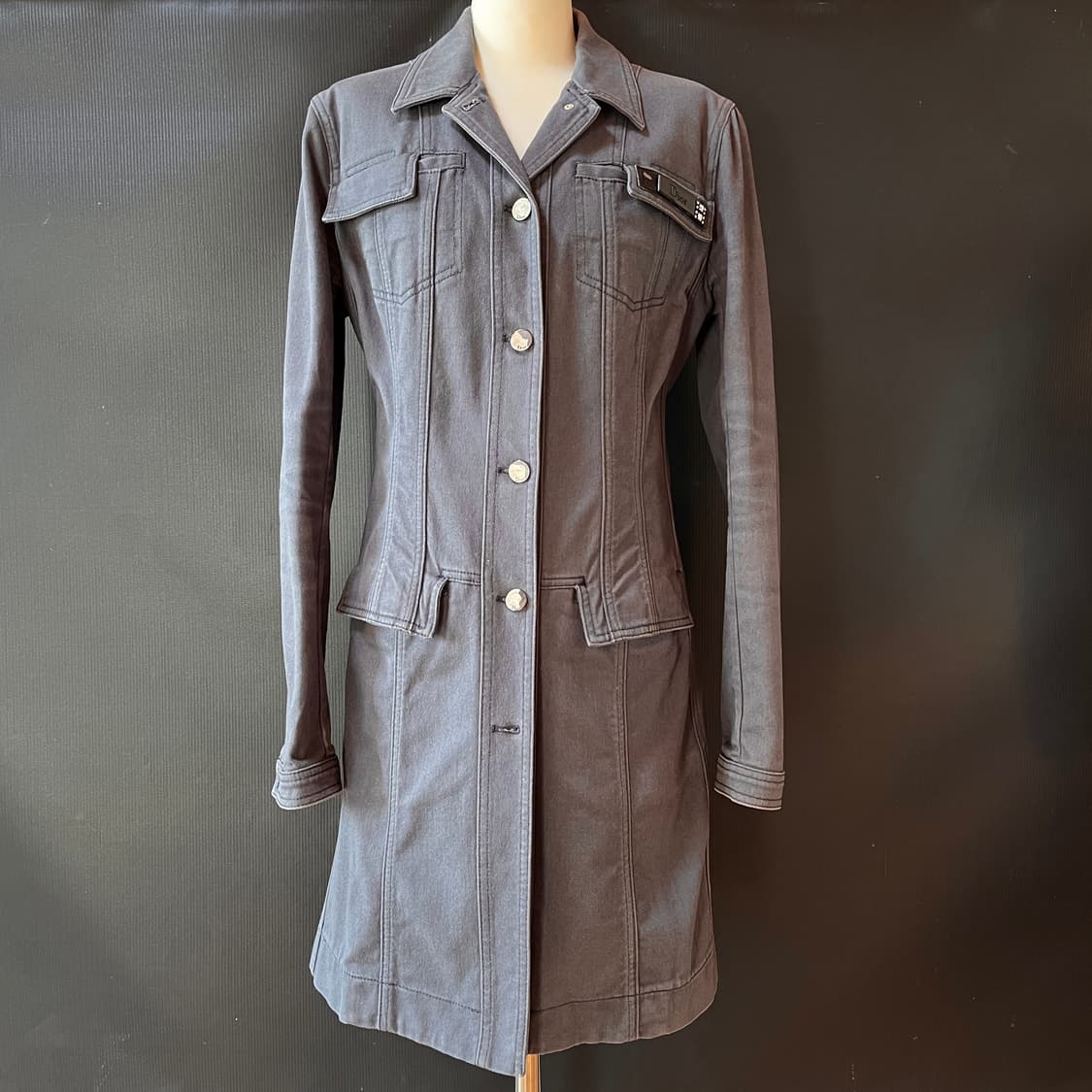 디올 06FW 존 갈리아노 부티크 데님 코트 Made in Italy 상품이미지2