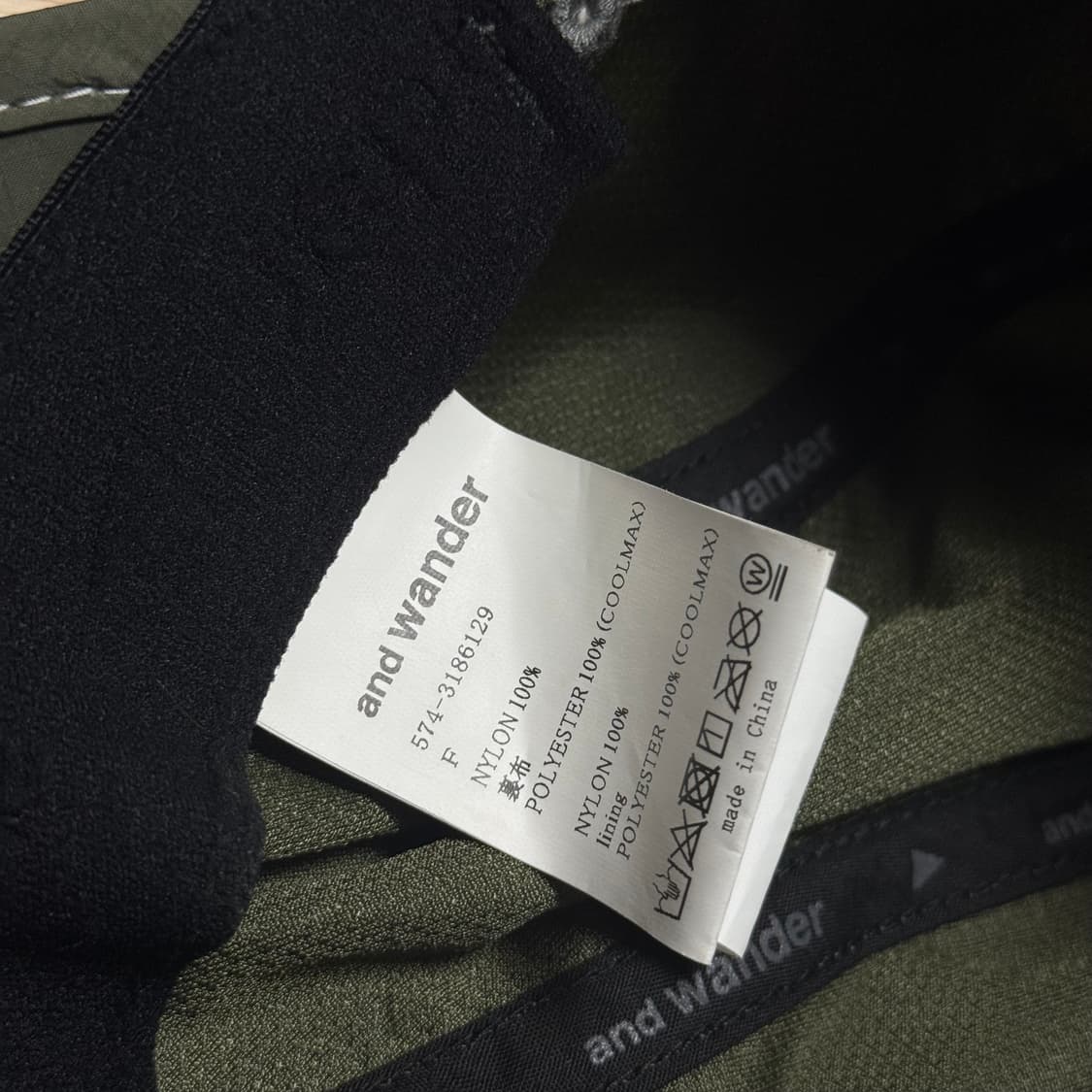 앤드원더 and wander JQ 테이프 캡 카키 상품이미지8