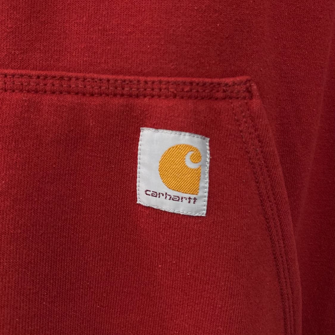 칼하트 기모 후드 티셔츠 레드 상품이미지3