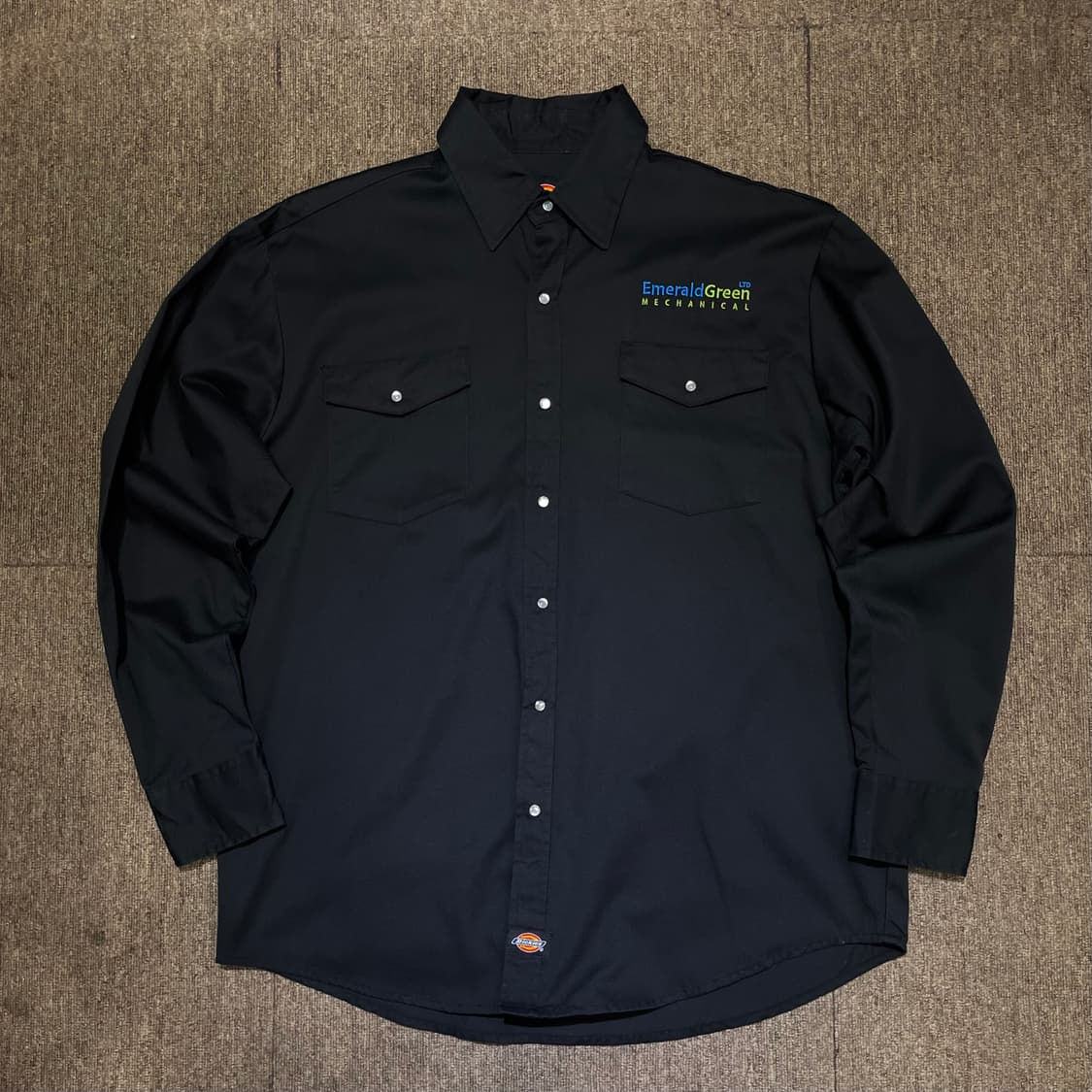 (L) Dickies 디키즈 자수 워크 셔츠 블랙 상품이미지1