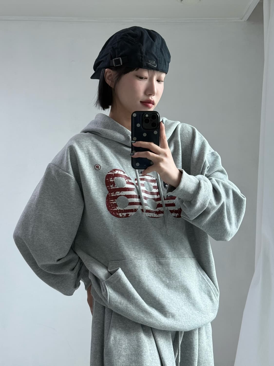 나이키 블랙 로고 헌팅캡 상품이미지3