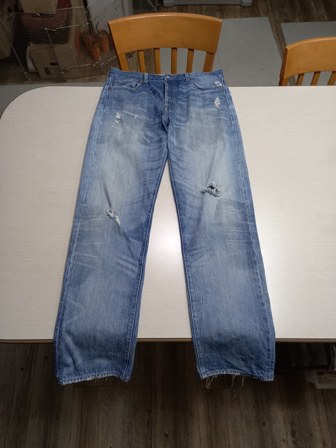 34 리바이스501 1966에디션 데미지워싱 일자진 34-567 상품이미지1