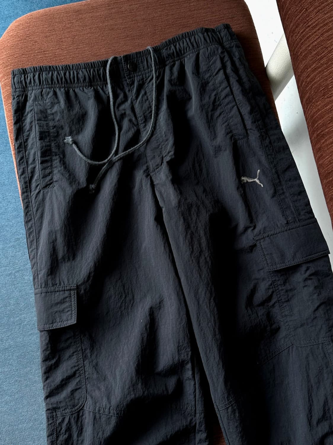 Washed nylon design cargo pants 상품이미지4