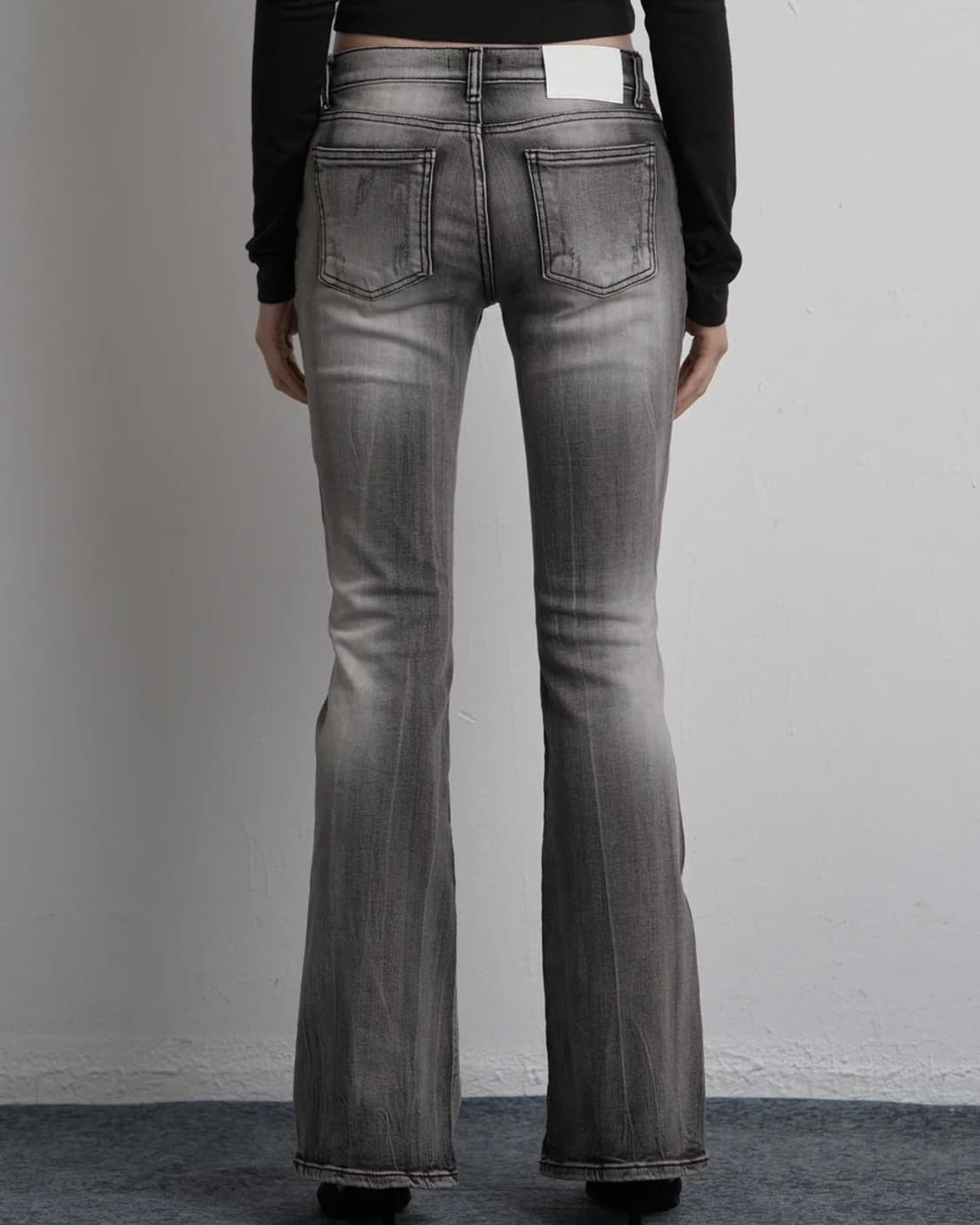 시너진 언발란스 브러쉬 데님 팬츠 그레이 S 상품이미지3