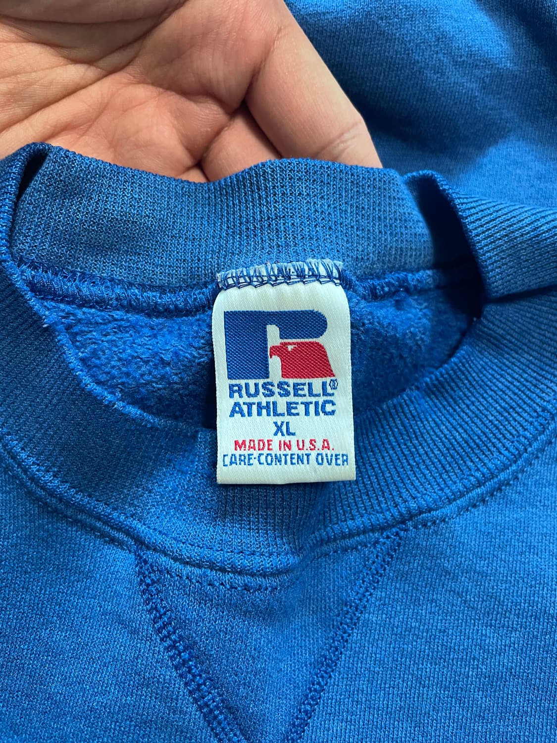 90s 러셀 애슬레틱 스웻셔츠 블루 미제🇺🇸 상품이미지4