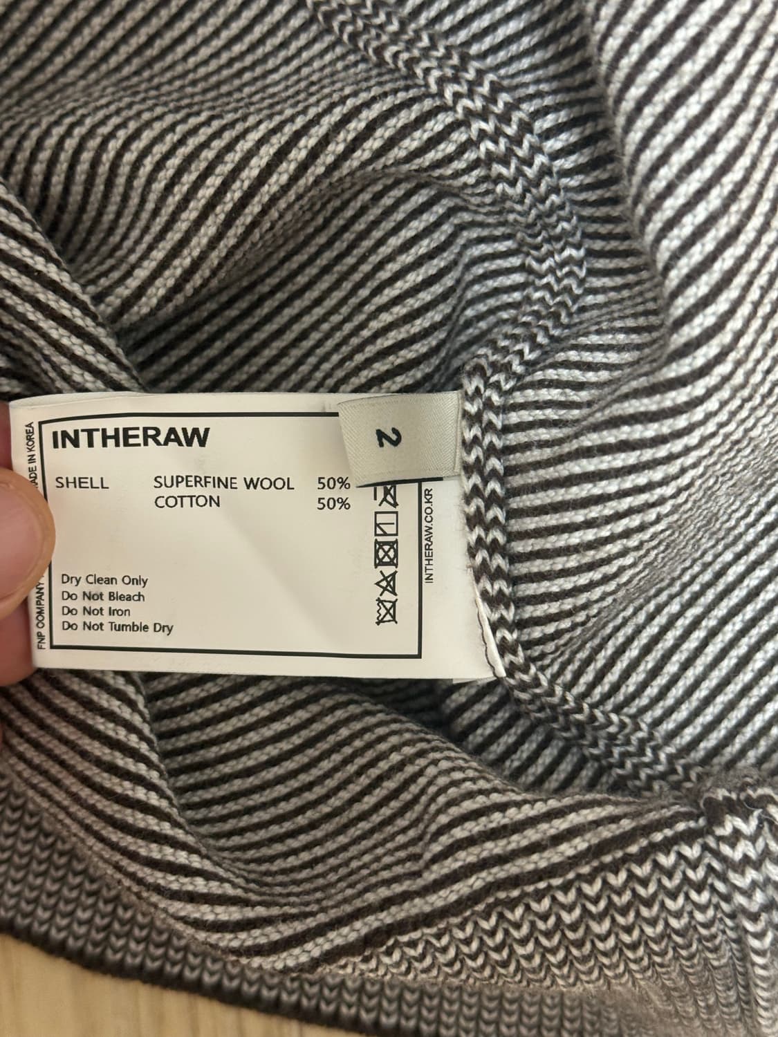 인더로우 WOOL COTTON STRIPE KNIT CREWNECK 상품이미지5