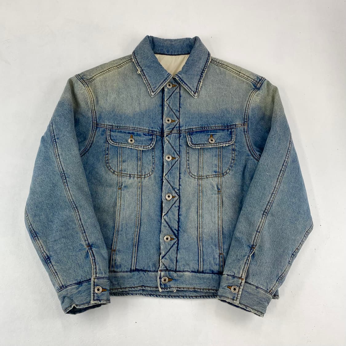 쿠어 머드 다잉 페이드 인디고 누빔 데님 자켓 (103) 상품이미지2