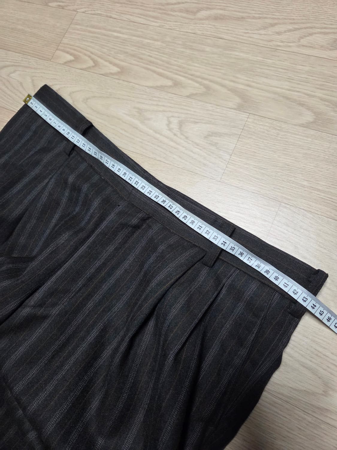 에르메네질도 제냐 브라운 스트라이프 수트 팬츠 슬랙스 정장바지 상품이미지7