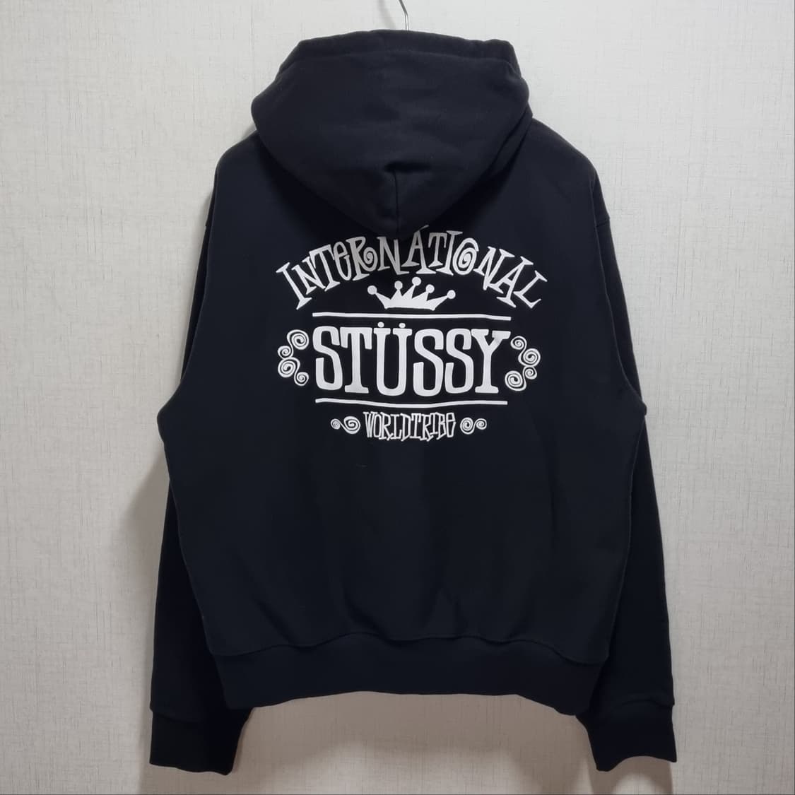 스투시 월드와이드 집업 후드 블랙 XL 상품이미지2