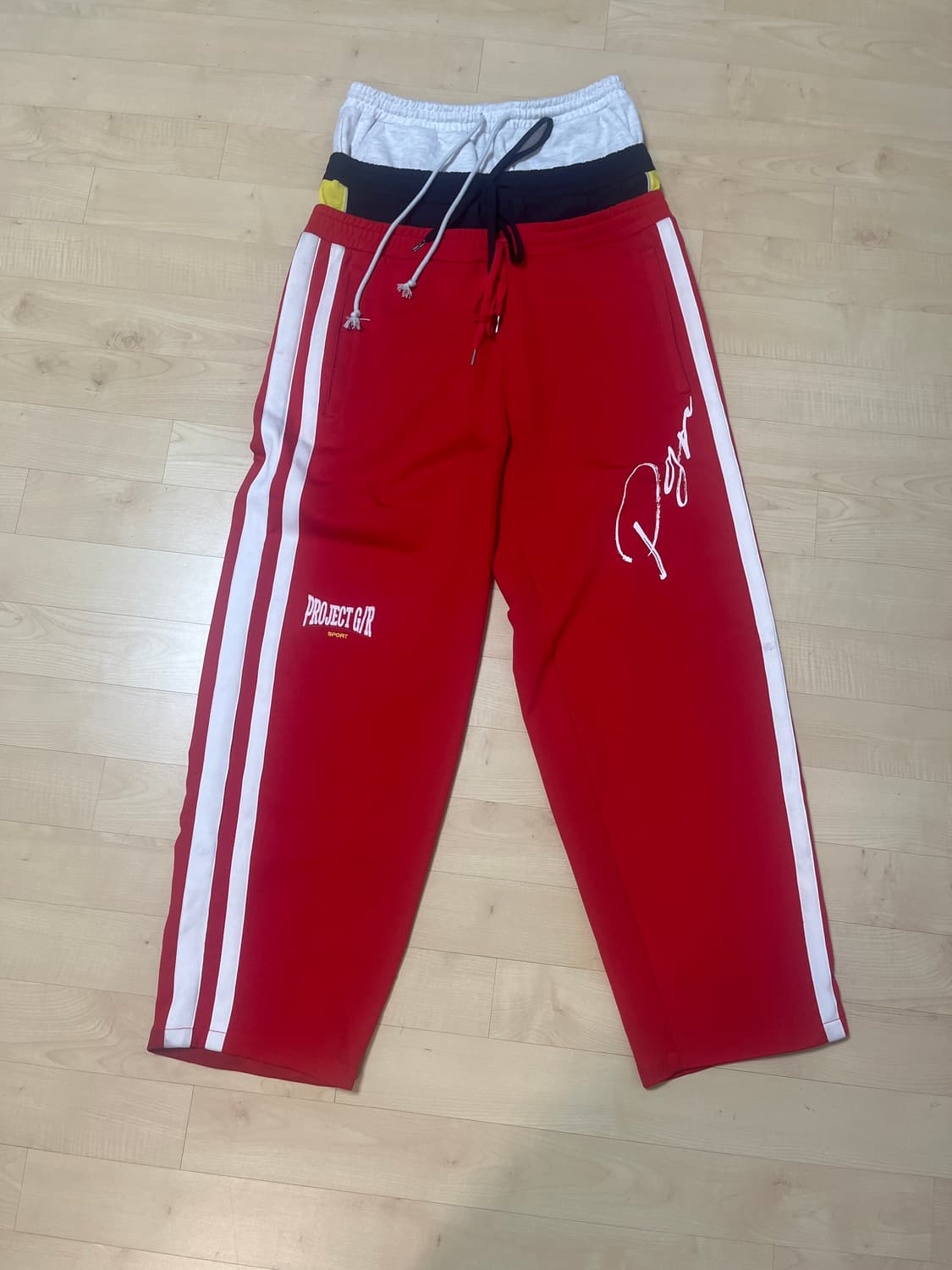 프로젝트 gr 레이어드 팬츠 레드 1 상품이미지2