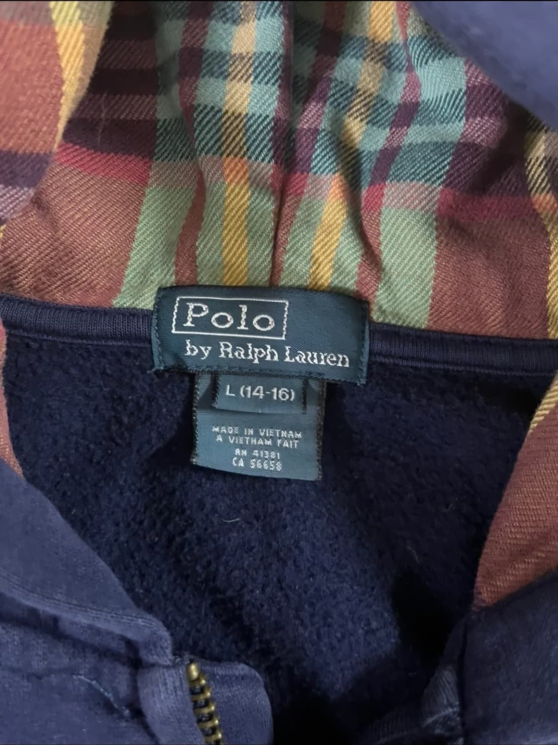 폴로 랄프로렌 네이비 후드집업 L 상품이미지2