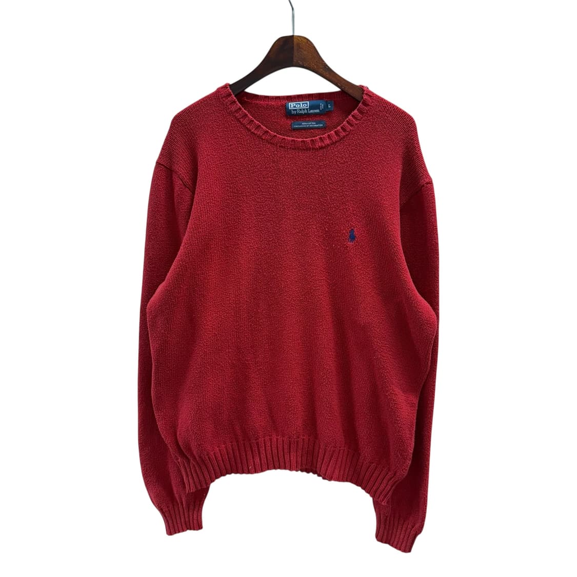 [L] 폴로 랄프로렌 레드 코튼 니트 상품이미지3