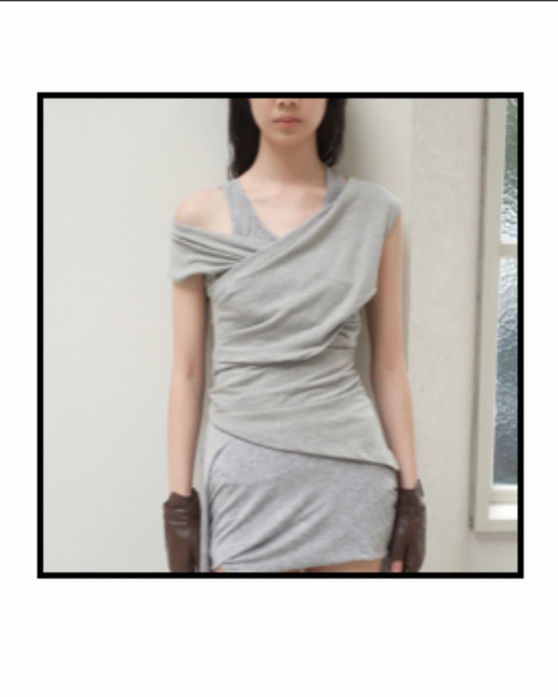 세릭 DRAPE CROSS SLEEVELESS / GRAY 상품이미지2