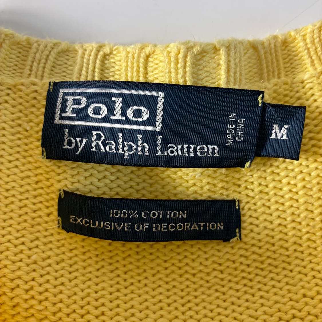 Polo   폴로 랄프로렌 자수 코튼 옐로우 니트   상품이미지4