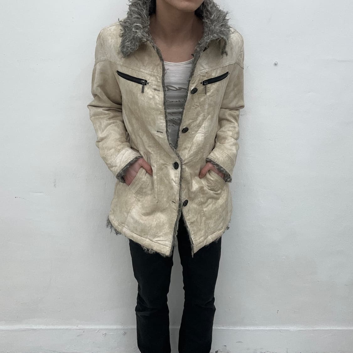 Signal ivory fur jacket 상품이미지5