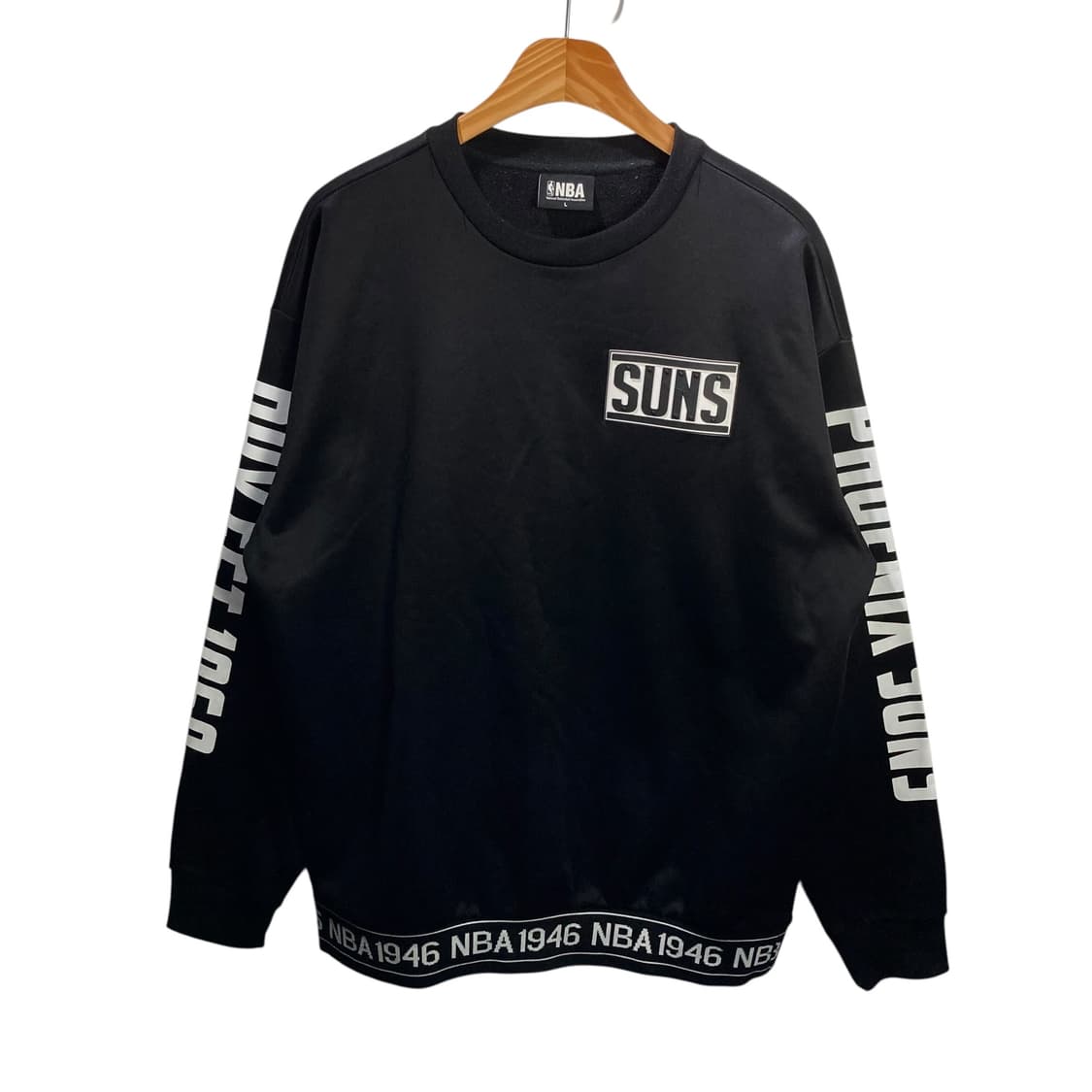 NBA 사이드라인 프린팅 블랙 맨투맨 상품이미지2