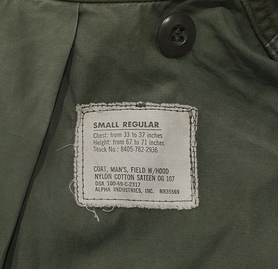 m65 필드자켓 2세대 스몰 레귤러 (100~103) 상품이미지8