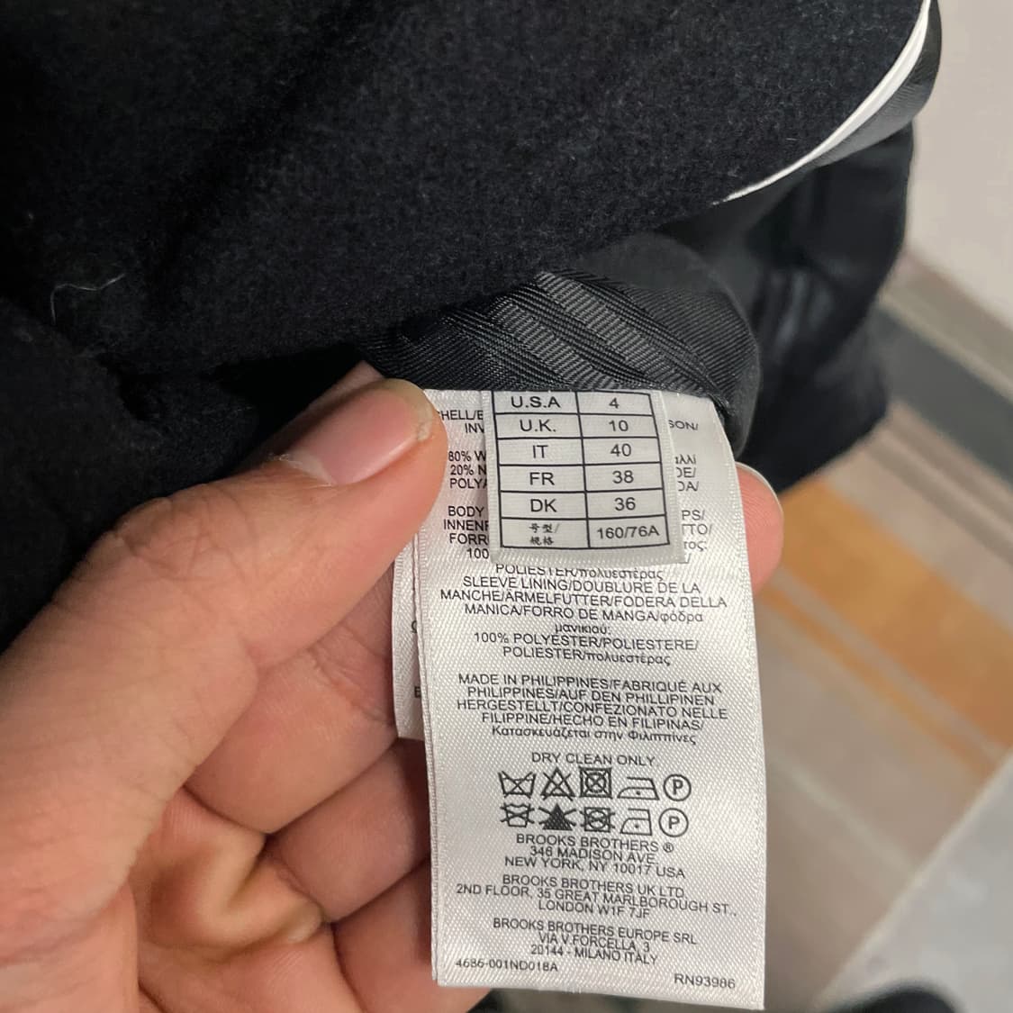 브룩스 브라더스 우먼 울 셔링 디테일 클래식 코트 N216 상품이미지8