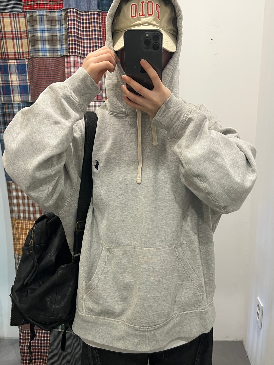 폴로 그레이 후드티 상품이미지5